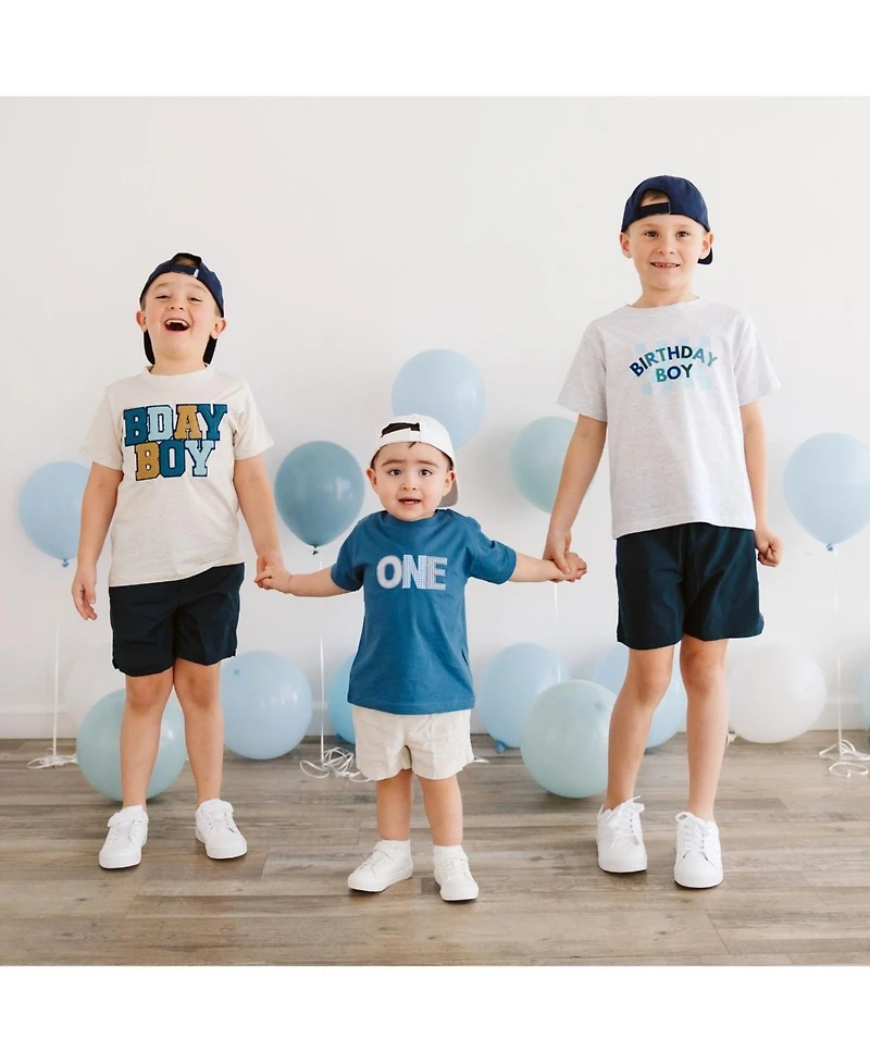 Sweet Wink Baby Boys Birthday Patch Short Sleeve T-Shirt