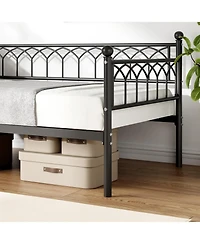 gaomon Twin Daybed Sofa Bed Frame with Metal Steel Slat Support, Heavy Duty, Space Saving, Easy Assembly