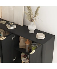 Streamdale Modern Buffet Cabinet with Storage, Fluted Sideboard, Credenza, Console Table