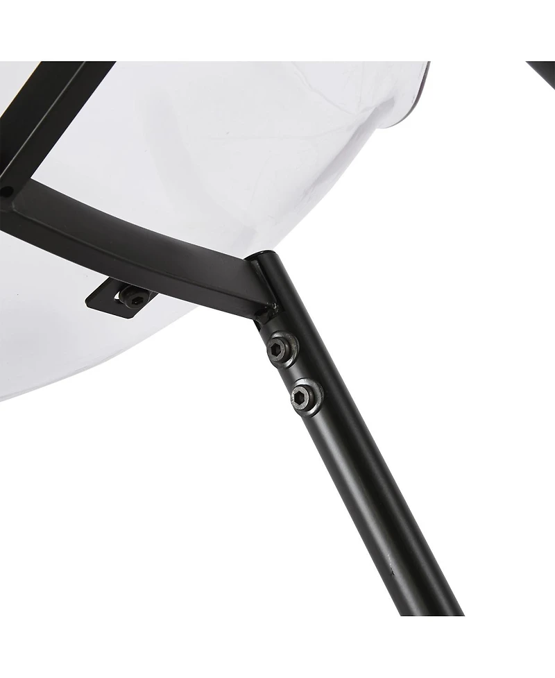 Streamdale Furniture Contemporary Transparent Dining Chair with Metal Legs