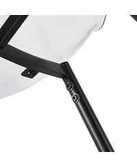 Streamdale Furniture Contemporary Transparent Dining Chair with Metal Legs