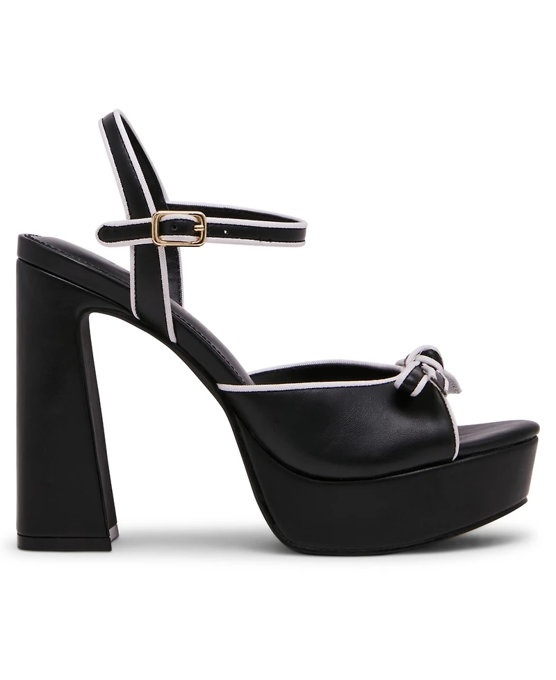 Madden Girl Women's Capture Bow-Embellished Platform Dress Sandals