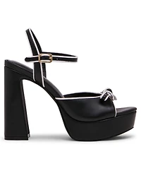 Madden Girl Women's Capture Bow-Embellished Platform Dress Sandals