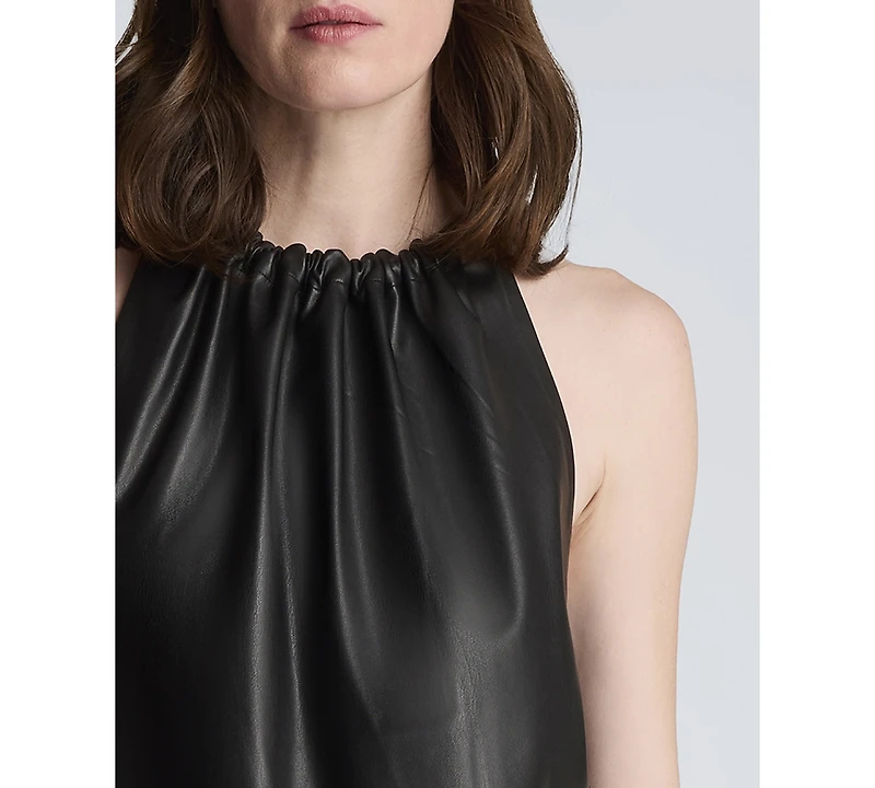 Kenneth Cole Women's Gathered Halter Neck Mini Dress