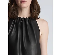 Kenneth Cole Women's Gathered Halter Neck Mini Dress