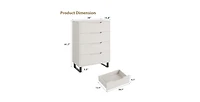 gaomon 4 Dresser for Bedroom, 41.5" Tall Dresser, Freestanding Vertical Drawer Cabinet with Storage