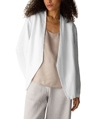 Eileen Fisher Women's Asymmetrical High Collar Cut-Away Jacket