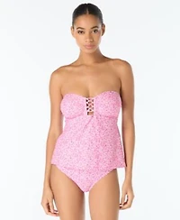 Michael Kors Lace Up Tankini Top Hipster Bottoms