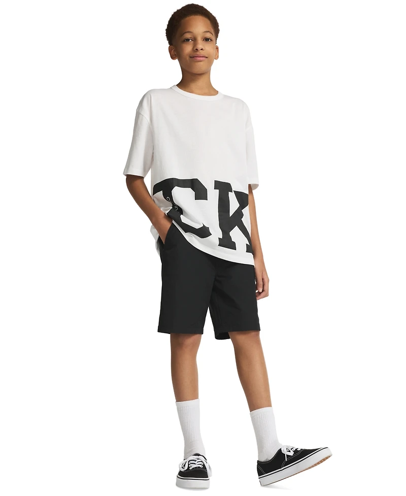 Calvin Klein Boys' 8-20 Short-Sleeve Crewneck T-Shirt
