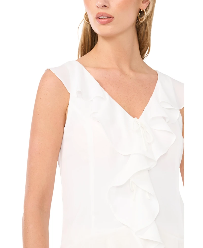 1.state Women's V-Neck Ruffle-Sleeve Blouse