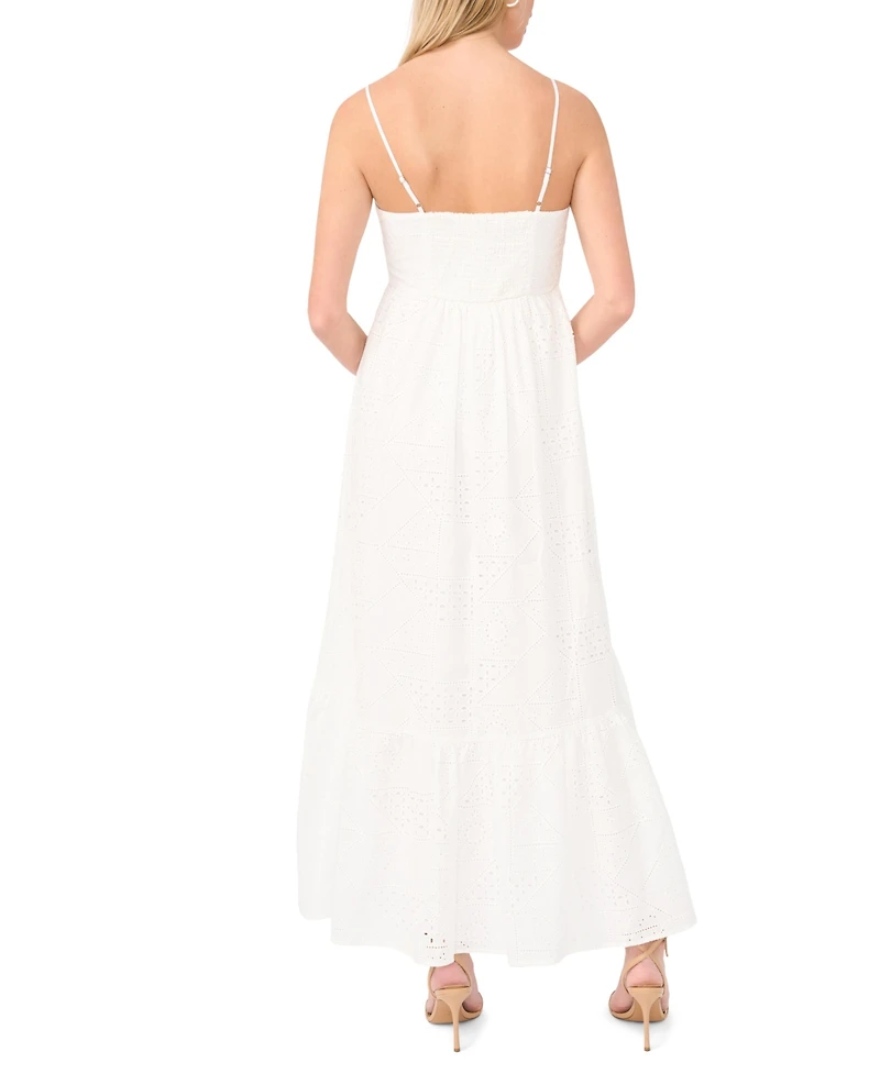 1.state Women's Square Neck Sweep Maxi Dress
