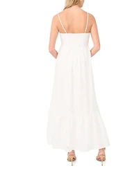 1.state Women's Square Neck Sweep Maxi Dress