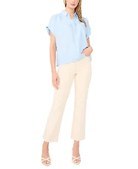 1.state Women's Collared Neck Short-Sleeve Blouse