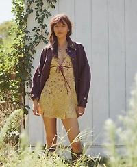 Free People Women's Backroads Floral Print V-Neck Mini Dress