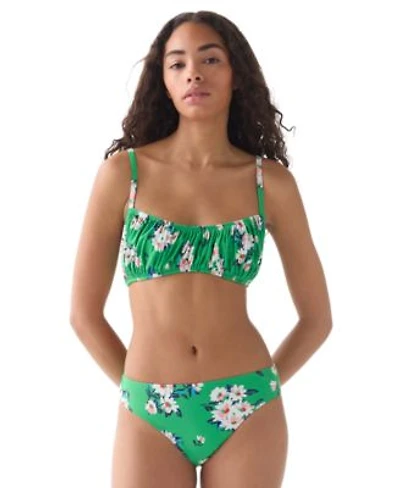 Kate Spade New York Womens Shirred Bralette Top High Cut Bottoms