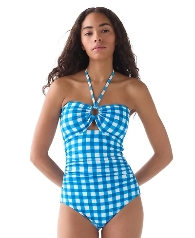 kate spade new york Women's Bandeau Neck One-Piece Swimsuit
