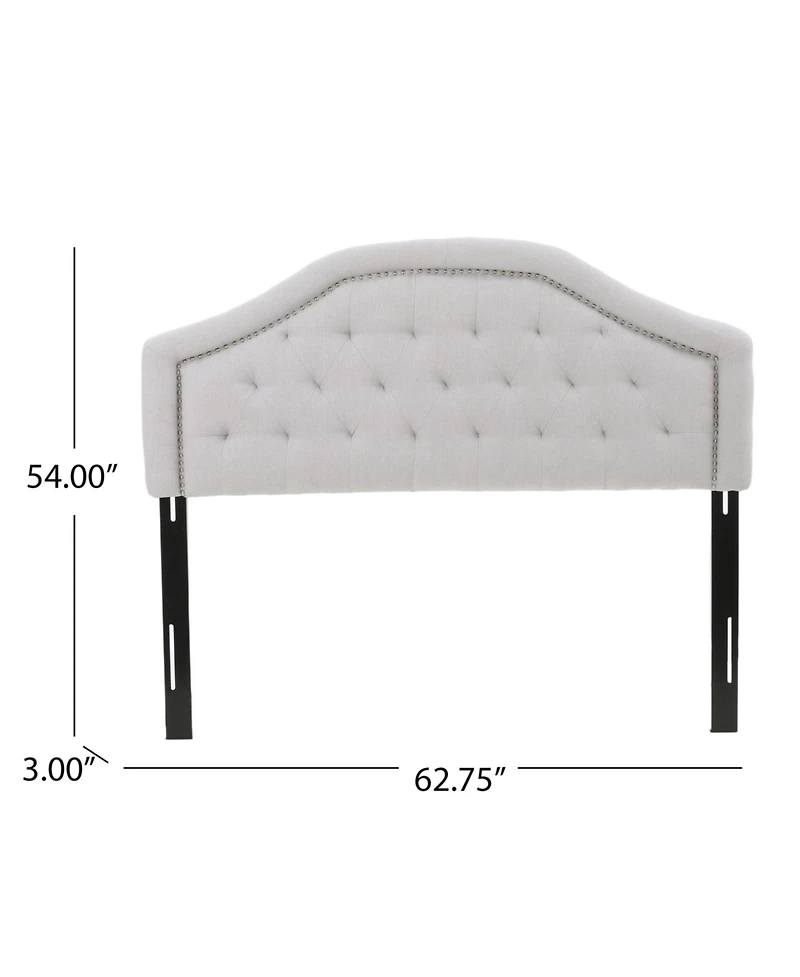 Streamdale Furniture Diamond Stitch Upholstered Headboard with Nail head Accents