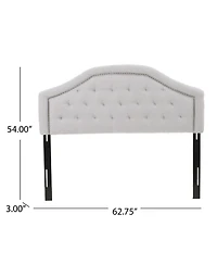 Streamdale Furniture Diamond Stitch Upholstered Headboard with Nail head Accents