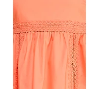 Beauty & Grace Women's Sleeveless Square Neck Poplin Short Dress