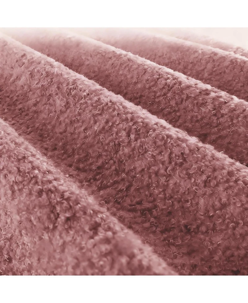 gaomon Upholstered Bed Frame Boucle Platform Wave Headboard for Kids No Box Spring Wood Slats Noise Free