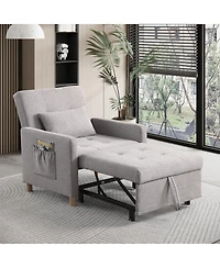 Streamdale Furniture Convertible Sleeper Sofa Chair Bed with Pillow, Adjustable Multi-Functional Sleeper Chair