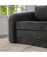 Streamdale Furniture71" 2-in-1 Pull Out Loveseat Sofa Bed with Pillows, Convertible Cloud Mattress