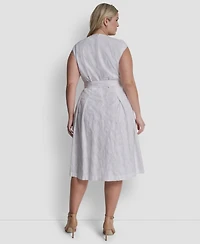 Dkny Plus Sleeveless V-Neck Midi Dress