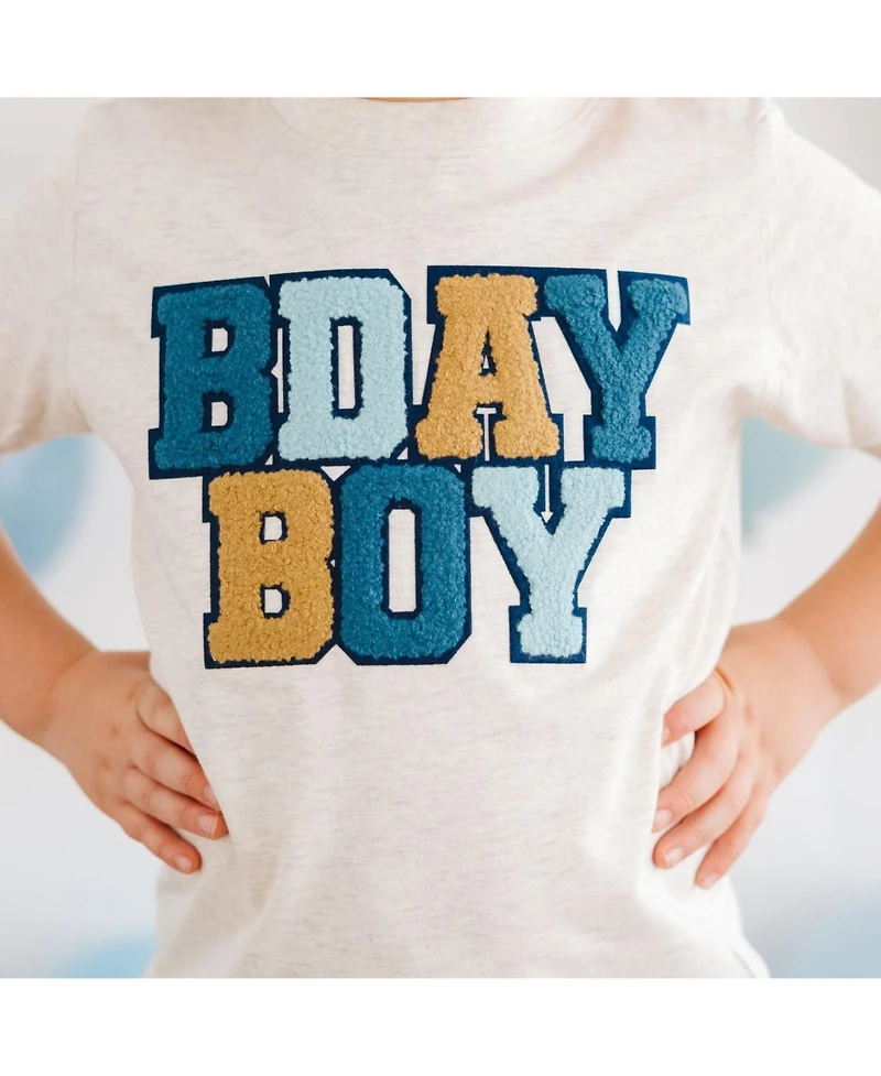 Sweet Wink Big Boys Birthday Patch Short Sleeve T-Shirt