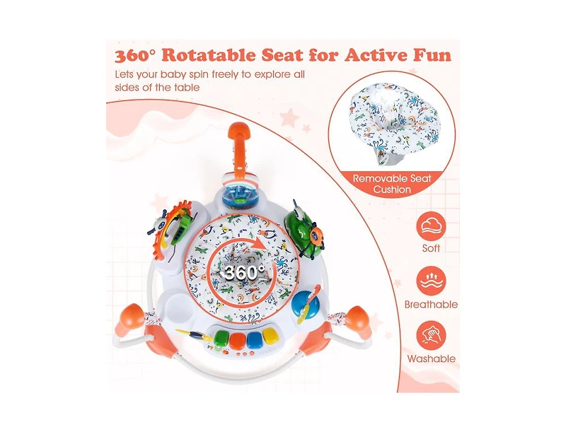 Slickblue Toddler Activity Center Jumper with Lights & Music Toys