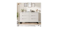 gaomon 6 Dresser for Bedroom, 47.2 in Wide Dresser, Freestanding Vertical Drawer Cabinet