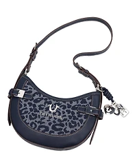 True Religion Blake Leopard Belted Hobo Bag