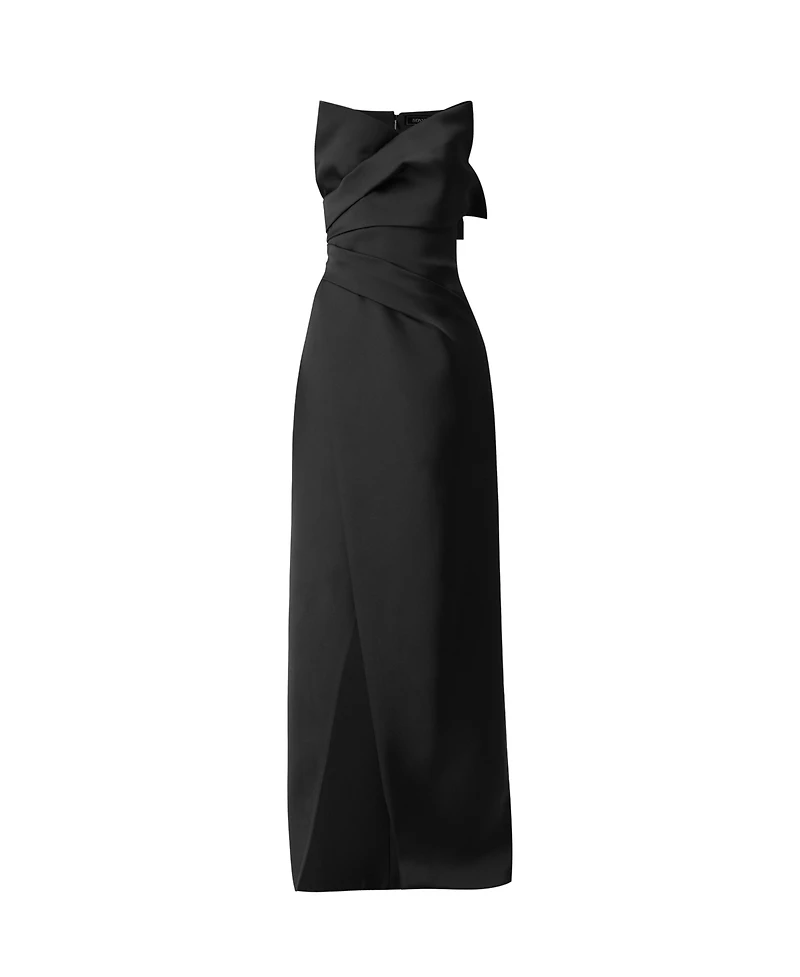 Ivonne Women's Strapless Gown With Front Leg Opening
