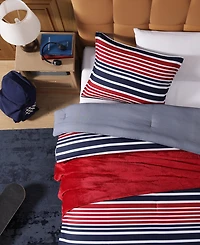 Tommy Hilfiger Favorite Stripe Washed Microfiber 3-Pc. Comforter Set, Full/Queen