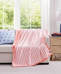 Tommy Hilfiger Laguna Beach Stripe Printed Plush Throw, 70" x 50"