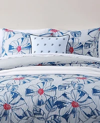 Tommy Hilfiger Paradise Cove Floral Cotton Reversible 3-Pc. Comforter Set, King