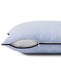 Tommy Hilfiger Crest Breakfast Seersucker Decorative Pillow, 12" x 16"