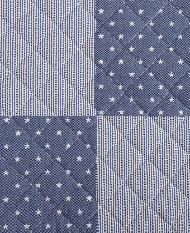 Tommy Hilfiger Ithaca Stargaze Patchwork Cotton Reversible -Pc. Quilt Set