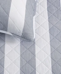 Tommy Hilfiger Capri Stripe Cotton Reversible 3-Pc. Quilt Set
