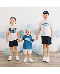 Sweet Wink Toddler Boys Birthday Checker Short Sleeve T-Shirt