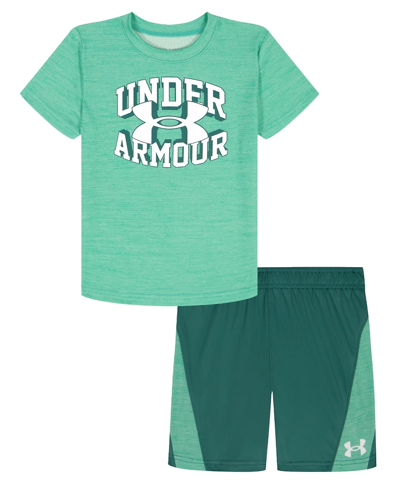 Under Armour Boys' 2T-7 Short-Sleeve T-Shirt and Shorts, 2-Piece Set