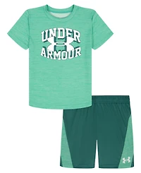 Under Armour Boys' 2T-7 Short-Sleeve T-Shirt and Shorts, 2-Piece Set