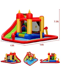 Mecale Inflatable Water Slide Bounce House with 740W Blower Included