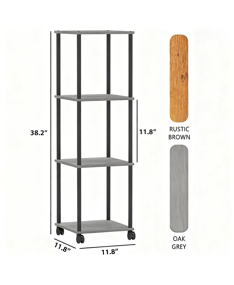 Yigii Mobile Storage Rack with Locking Wheels for Bathroom, Kitchen, Laundry