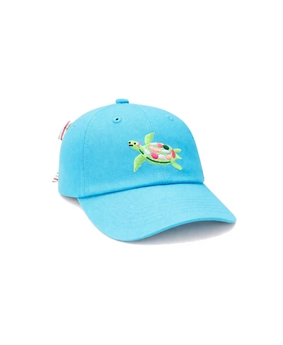 Bits & Bows Girls Little/Big Sea Turtle Bow Baseball Hat