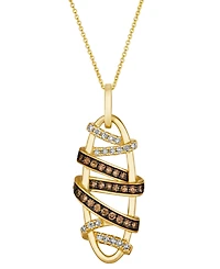 Le Vian Nude & Chocolate Diamond Pendant Necklace (63/100 ct. t.w.) in 14k Honey Gold