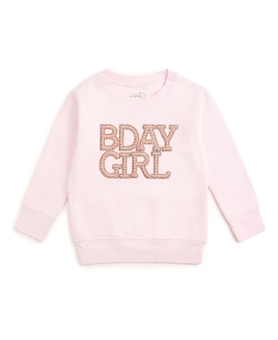 Sweet Wink Little Girls Pearl BDay Girl Patch Sweatshirt