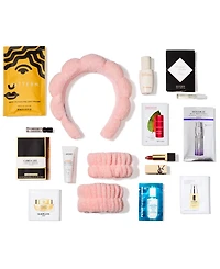 Free 10-Pc. Cosmetics Headband, Wristbands + Sampler with any $100 Beauty Purchase