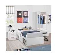 Kings Brand Furniture Twin Storage Plat form bed with 2 Drawers