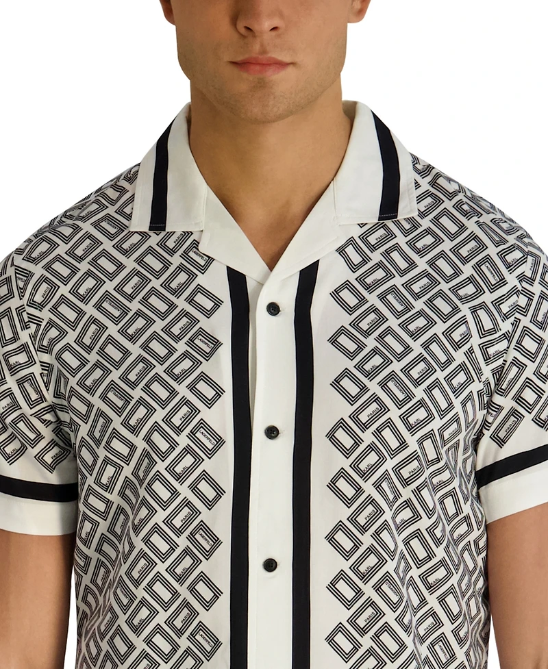 Karl Lagerfeld Paris Men's Double L Short-Sleeve Shirt