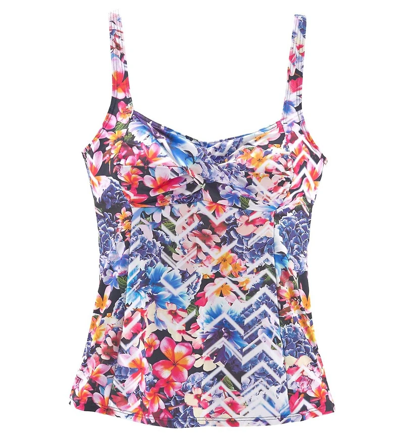 Lascana Women's Floral Mix Underwire Tankini Swimsuit Top